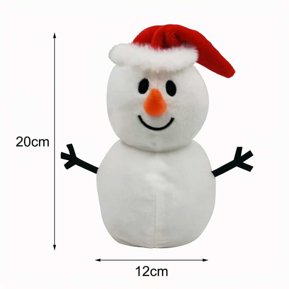 Peluche bonhomme de neige Noël réversible doux chaleureux La compagnie de la peluche