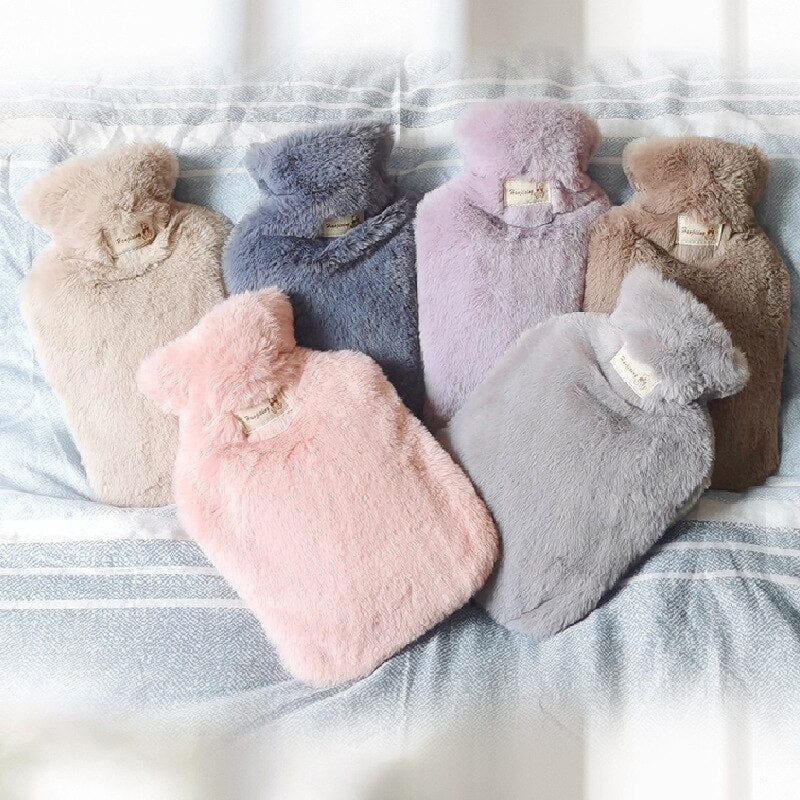Peluche bouillotte à fourrure