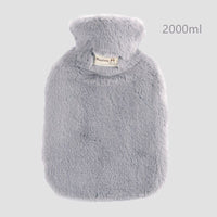 Peluche bouillotte à fourrure Gris clair / 2 Litres