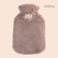 Peluche bouillotte à fourrure Marron foncé / 2 Litres