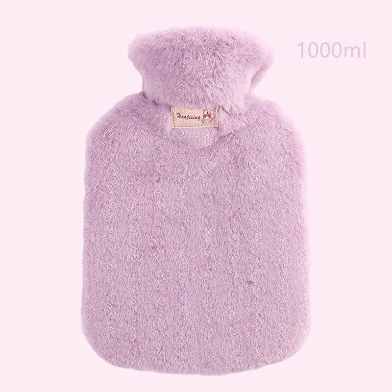 Peluche bouillotte à fourrure Violet / 1 Litre
