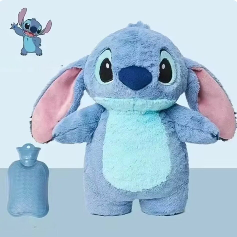 Peluche bouillotte toute douce de Stitch ou Angel bleu La compagnie de la peluche