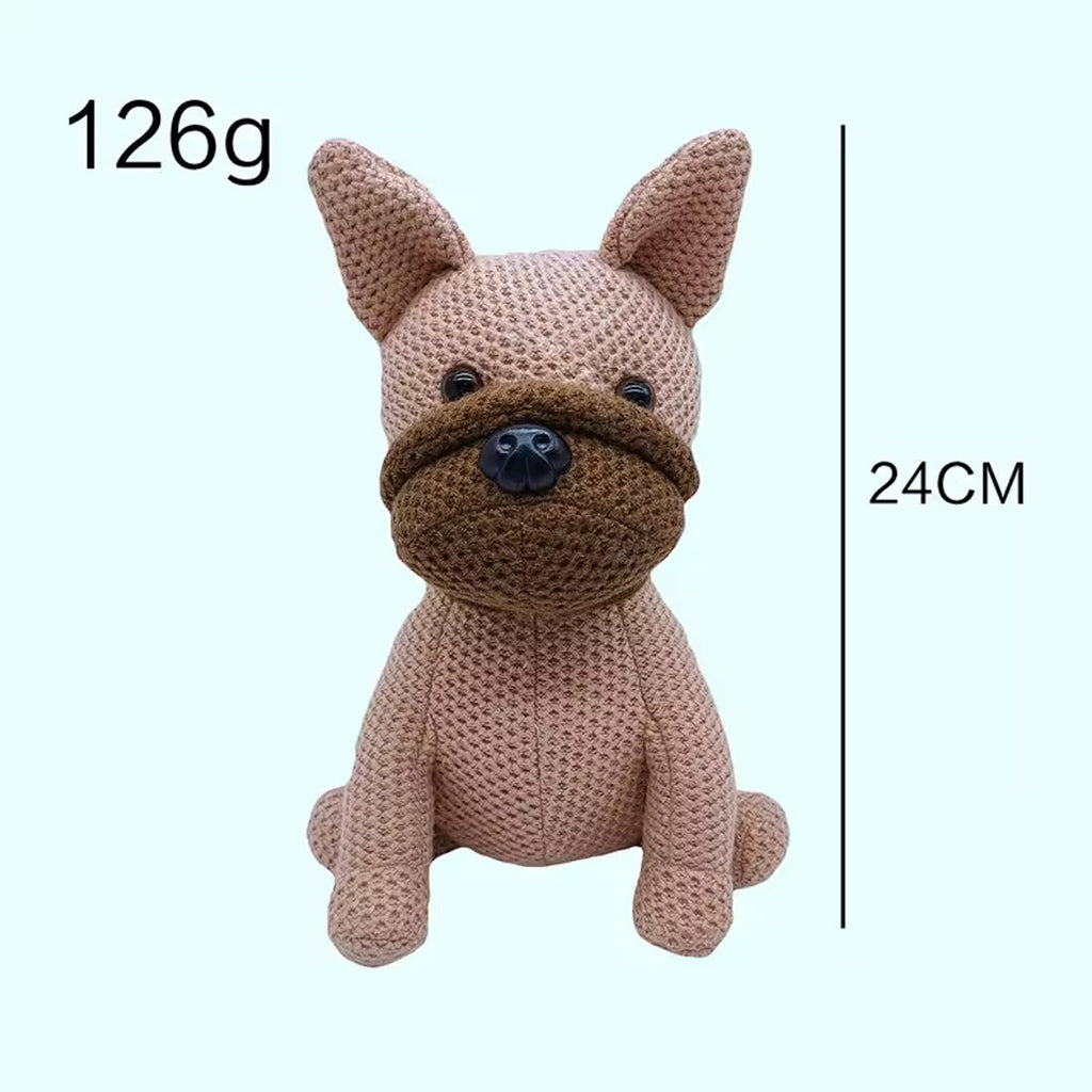 Peluche bouledogue crochet doux compagnon maison cozy La compagnie de la peluche