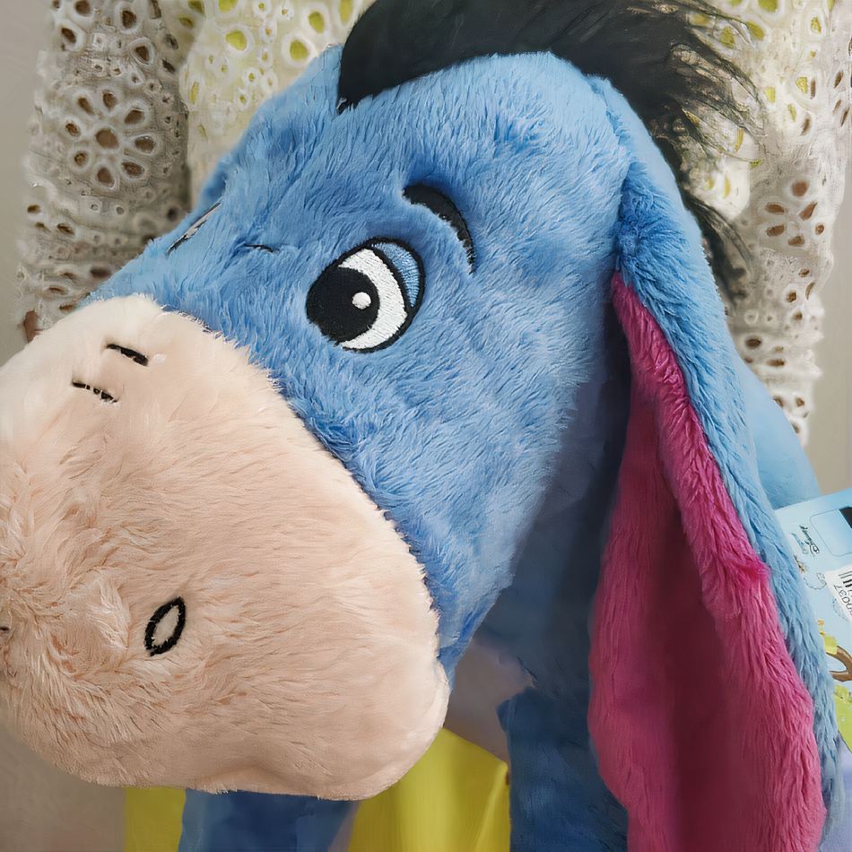 Peluche Bourriquet bleu géant doux enfant câlin La compagnie de la peluche