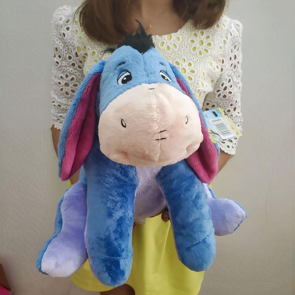 Peluche Bourriquet bleu géant doux enfant câlin La compagnie de la peluche