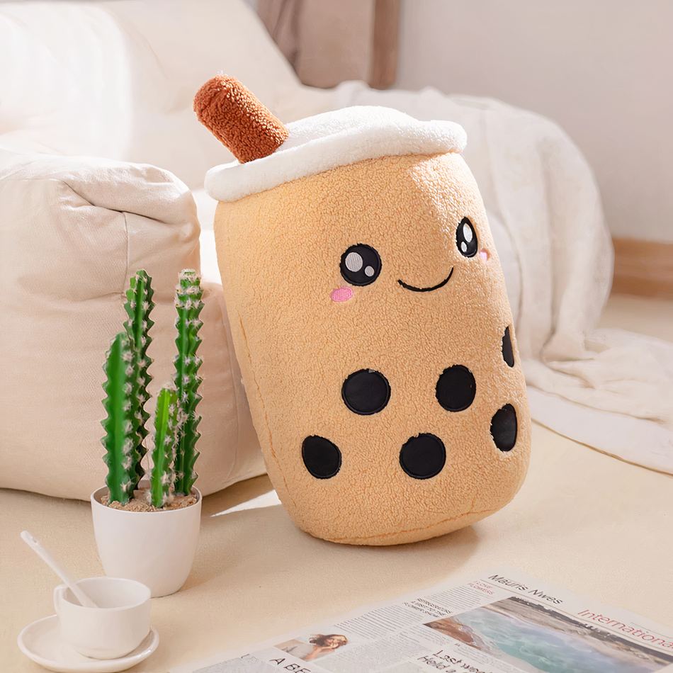 Peluche Bubble tea drôle mignonne enfant douce câline marron / 22-24cm La compagnie de la peluche
