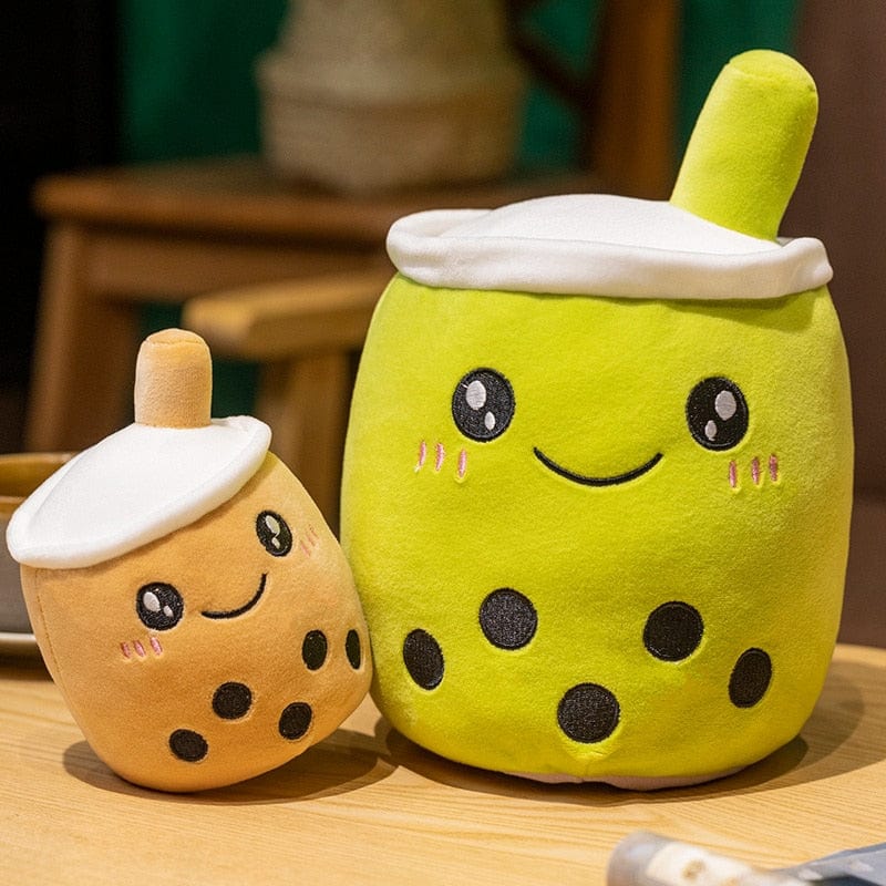 Peluche bubble tea réversible gentil ou méchant