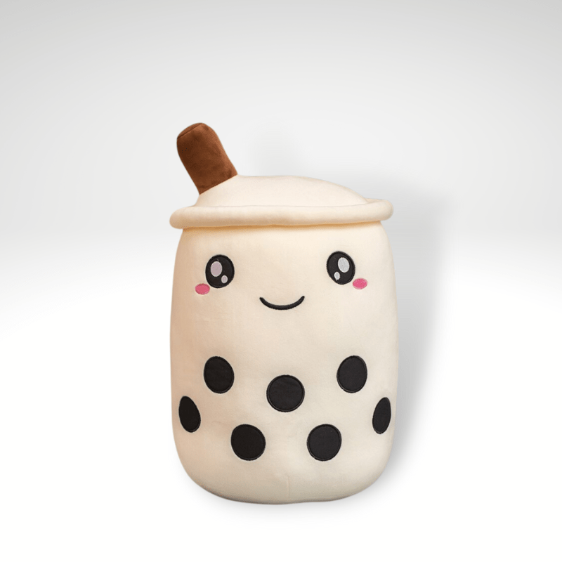 Peluche bubble tea squishmallow mignonne 22cm / Blanc yeux ouverts