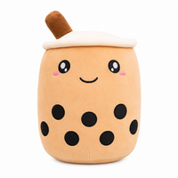 Peluche bubble tea squishmallow mignonne 22cm / Chocolat yeux ouverts