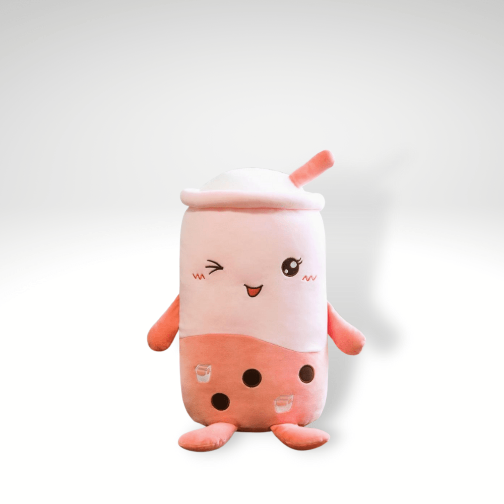 Peluche bubble tea squishmallow mignonne 22cm / Rose clin d'œil