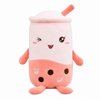 Peluche bubble tea squishmallow mignonne 22cm / Rose clin d'œil