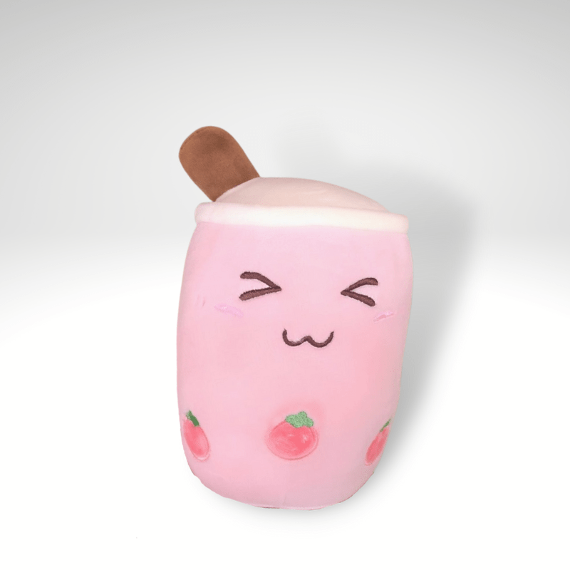 Peluche bubble tea squishmallow mignonne 22cm / Rose yeux fermés