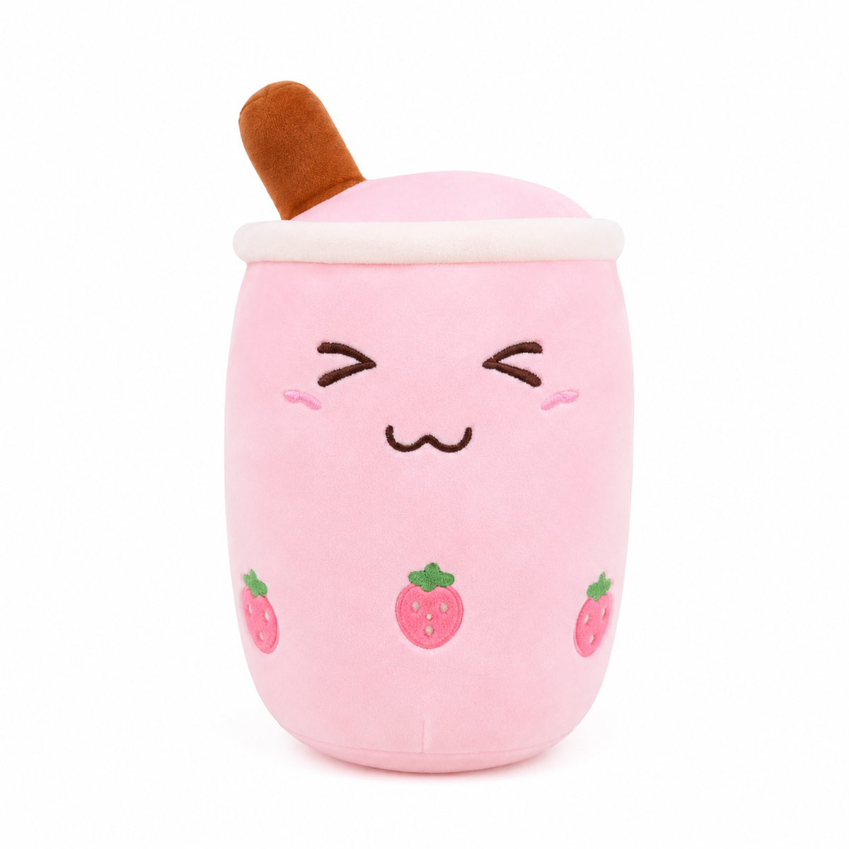 Peluche bubble tea squishmallow mignonne 22cm / Rose yeux fermés