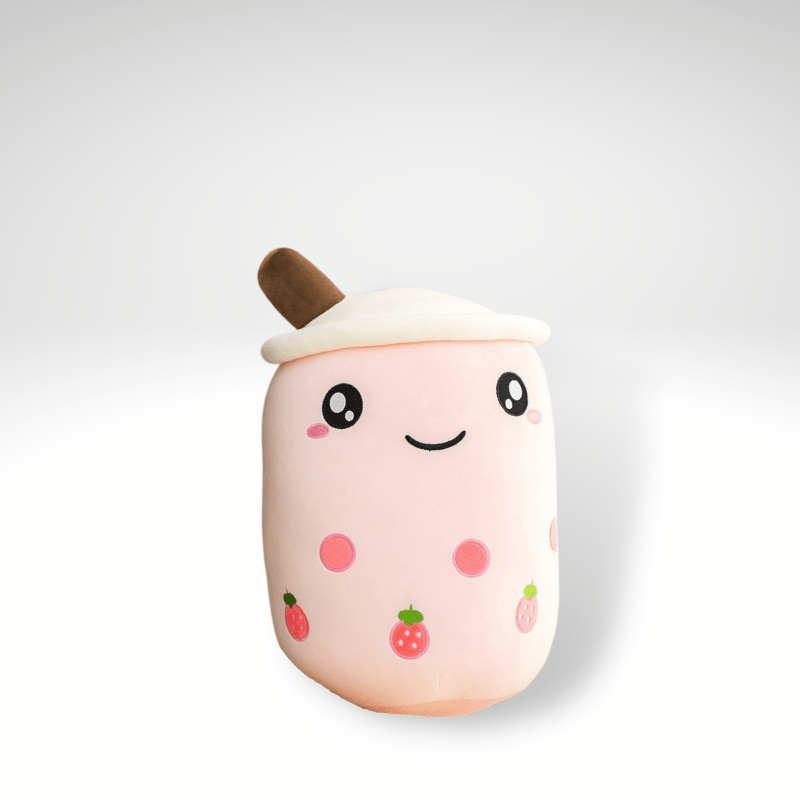 Peluche bubble tea squishmallow mignonne 22cm / Rose yeux ouverts