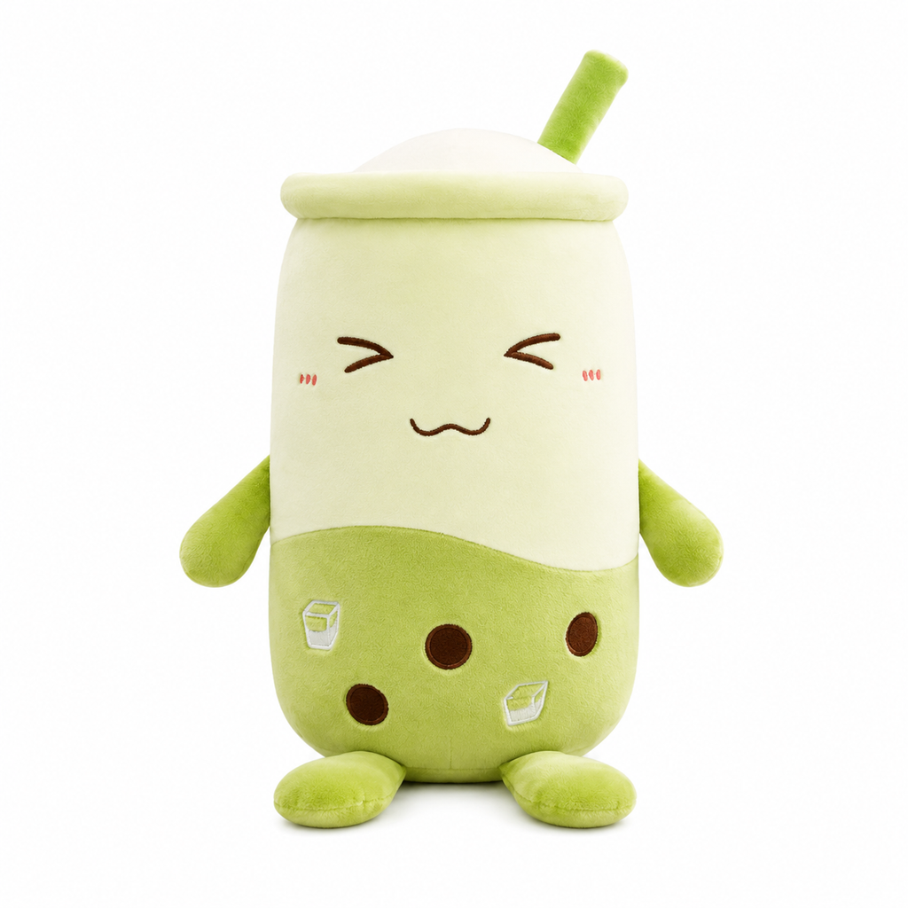 Peluche bubble tea squishmallow mignonne 22cm / Vert foncé