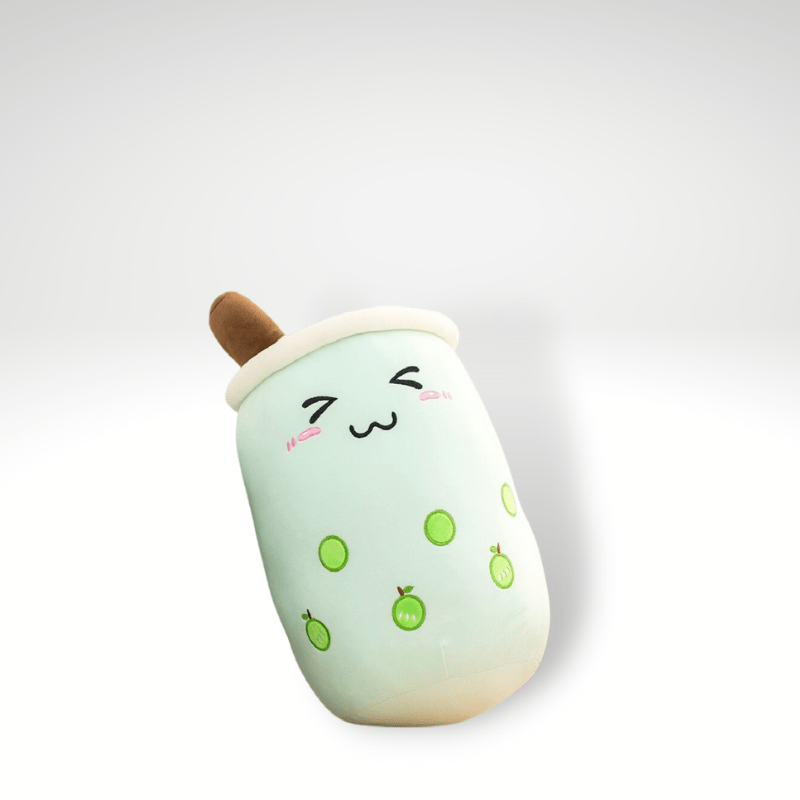 Peluche bubble tea squishmallow mignonne 22cm / Vert yeux fermés