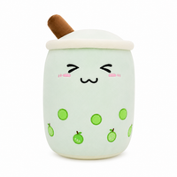 Peluche bubble tea squishmallow mignonne 22cm / Vert yeux fermés