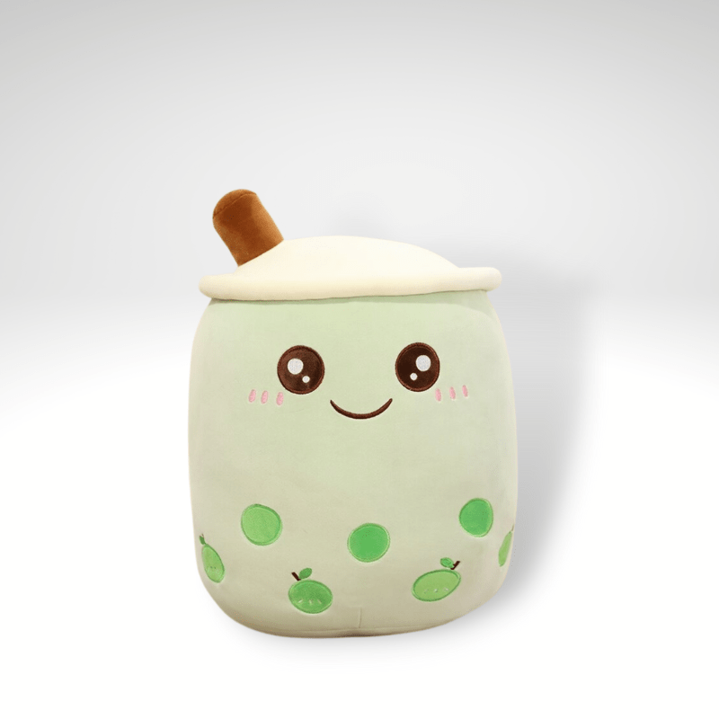 Peluche bubble tea squishmallow mignonne 22cm / Vert yeux ouverts
