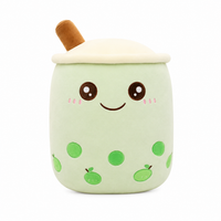 Peluche bubble tea squishmallow mignonne 22cm / Vert yeux ouverts