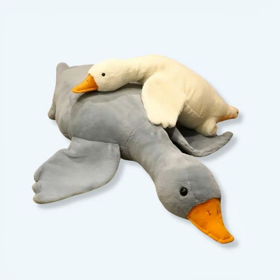 Peluche canard géant jaune doux chambre enfant La compagnie de la peluche
