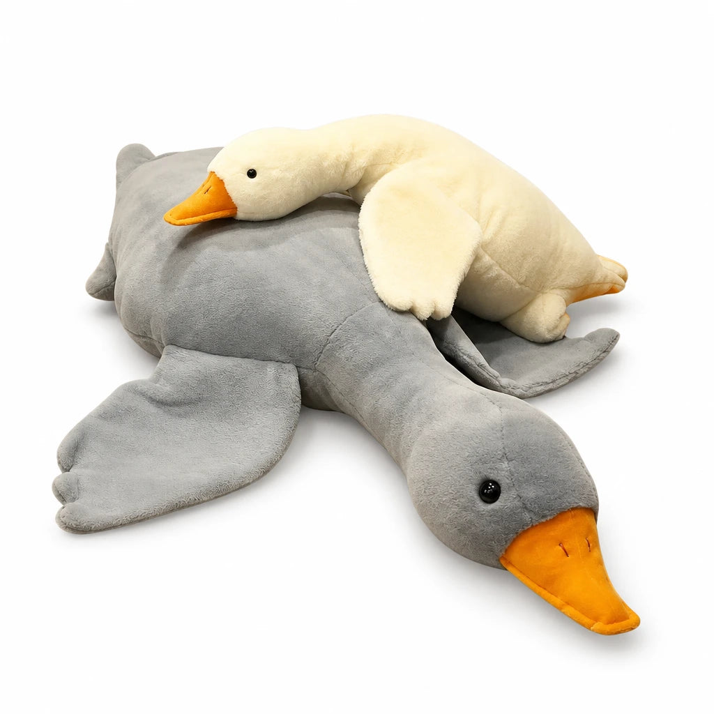 Peluche canard géant jaune doux chambre enfant La compagnie de la peluche