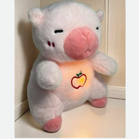 Peluche capybara qui respire berceuses bruits blancs rose La compagnie de la peluche