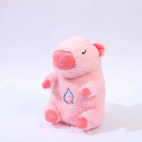 Peluche capybara respirante qui apaise rose La compagnie de la peluche