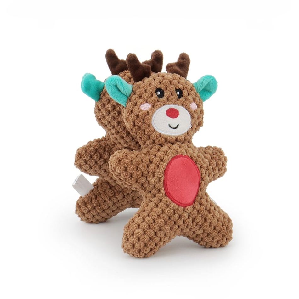 Peluche cerf noël pain d'épice douillet hiver déco La compagnie de la peluche