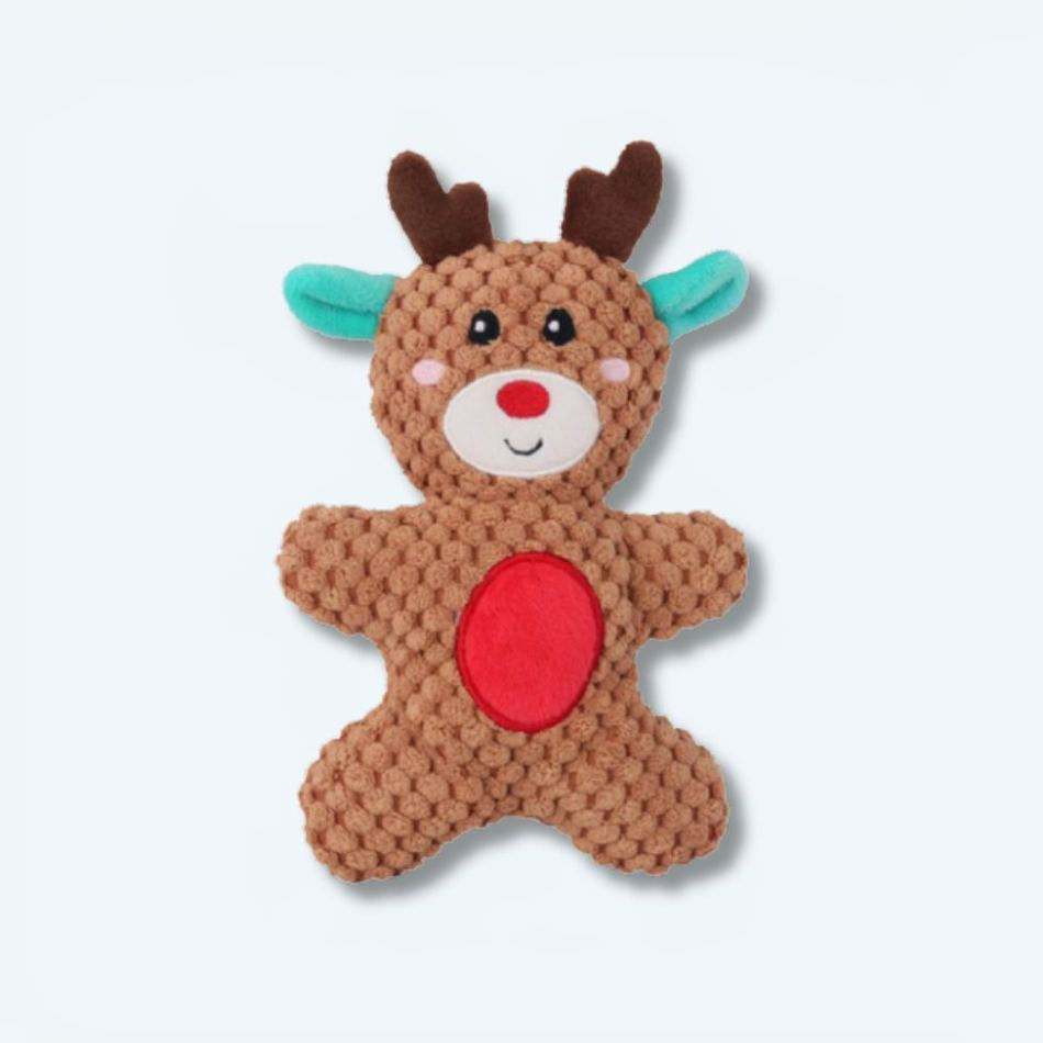 Peluche cerf noël pain d'épice douillet hiver déco La compagnie de la peluche