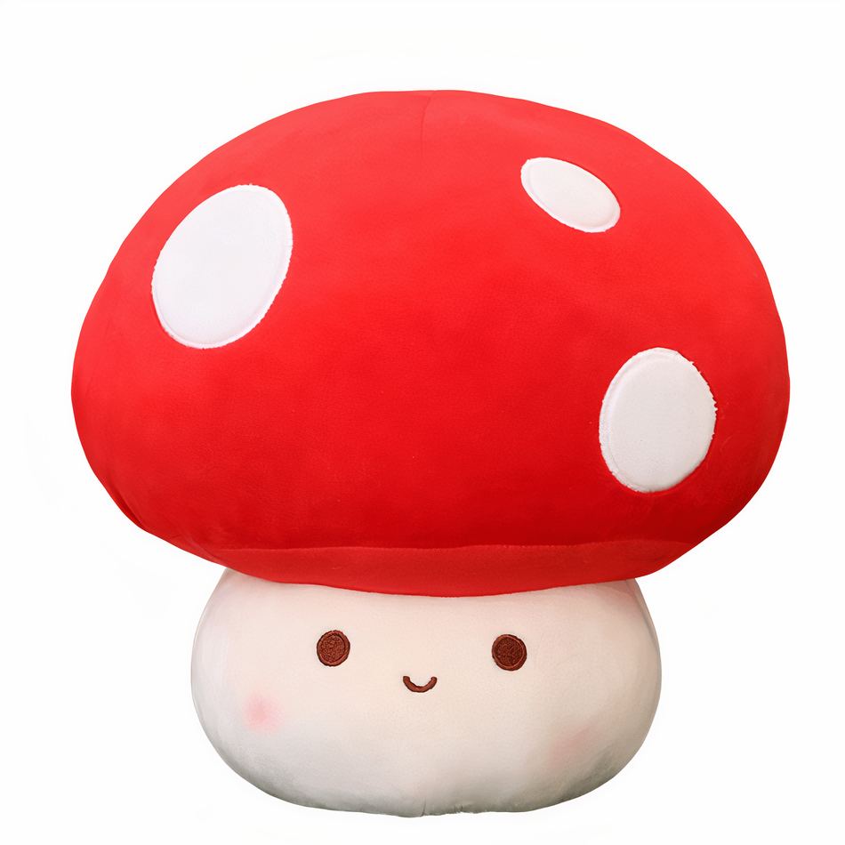 Peluche champignon rouge doux décor enfant fantaisie m La compagnie de la peluche
