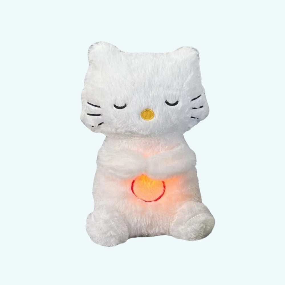 Peluche chat apaisant musique douce sommeil enfant La compagnie de la peluche