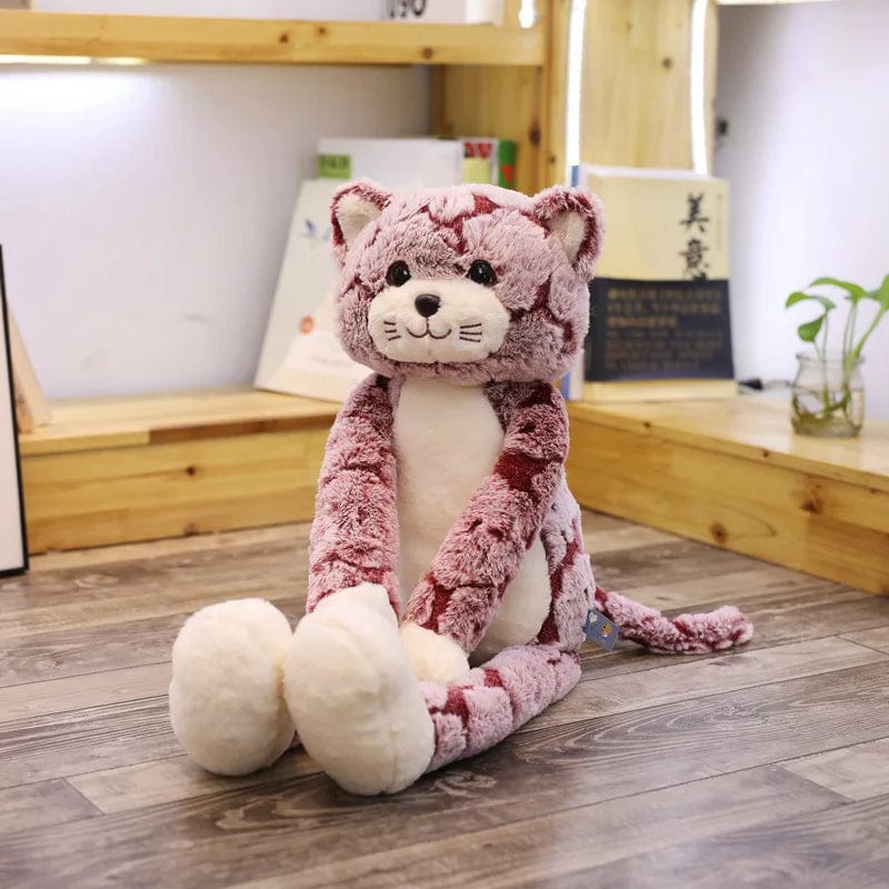 Peluche chat assis rose 50cm