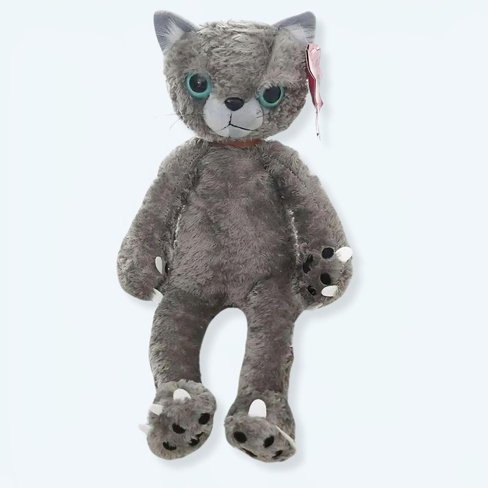 Peluche chat beige mécontent doux pour enfants câlins 40cm La compagnie de la peluche