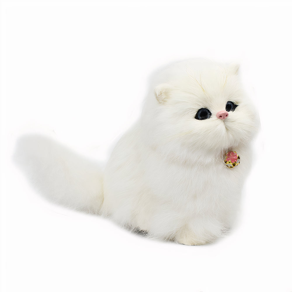 Peluche chat blanc doux câlin décoration chambre enfant La compagnie de la peluche