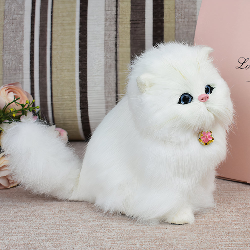 Peluche chat blanc doux câlin décoration chambre enfant La compagnie de la peluche