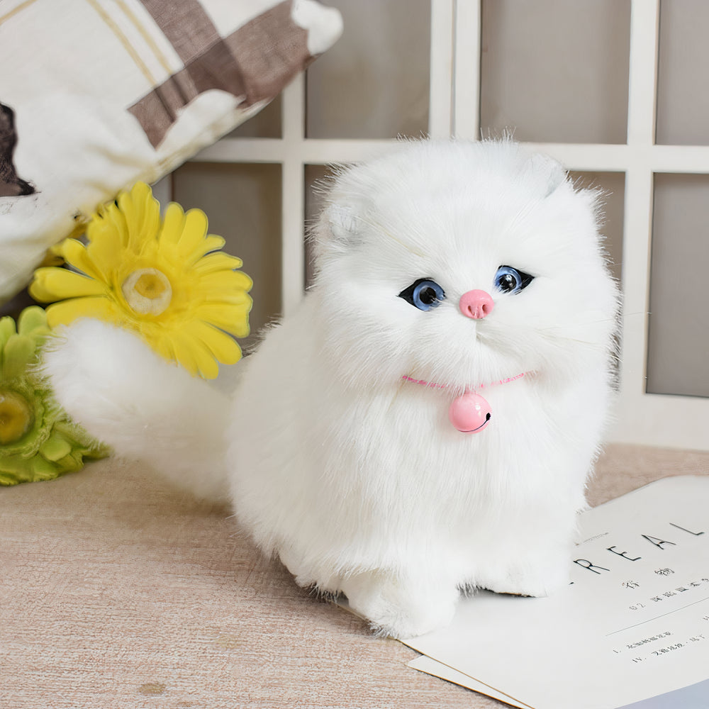 Peluche chat blanc doux câlin décoration chambre enfant La compagnie de la peluche