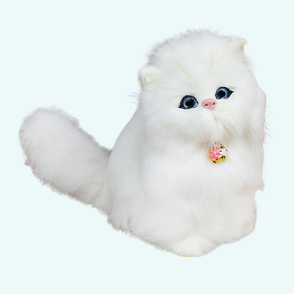 Peluche chat blanc doux câlin décoration chambre enfant La compagnie de la peluche