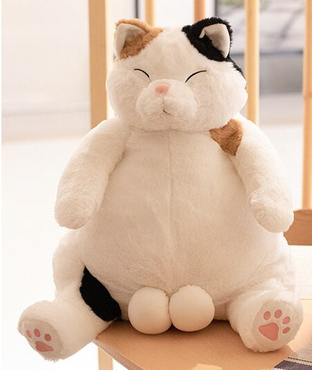 Peluche chat blanc géant doux câlin pour enfant La compagnie de la peluche