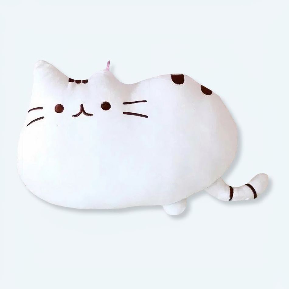 Peluche chat blanc mignon doux compagnon câlin enfant 25cm La compagnie de la peluche