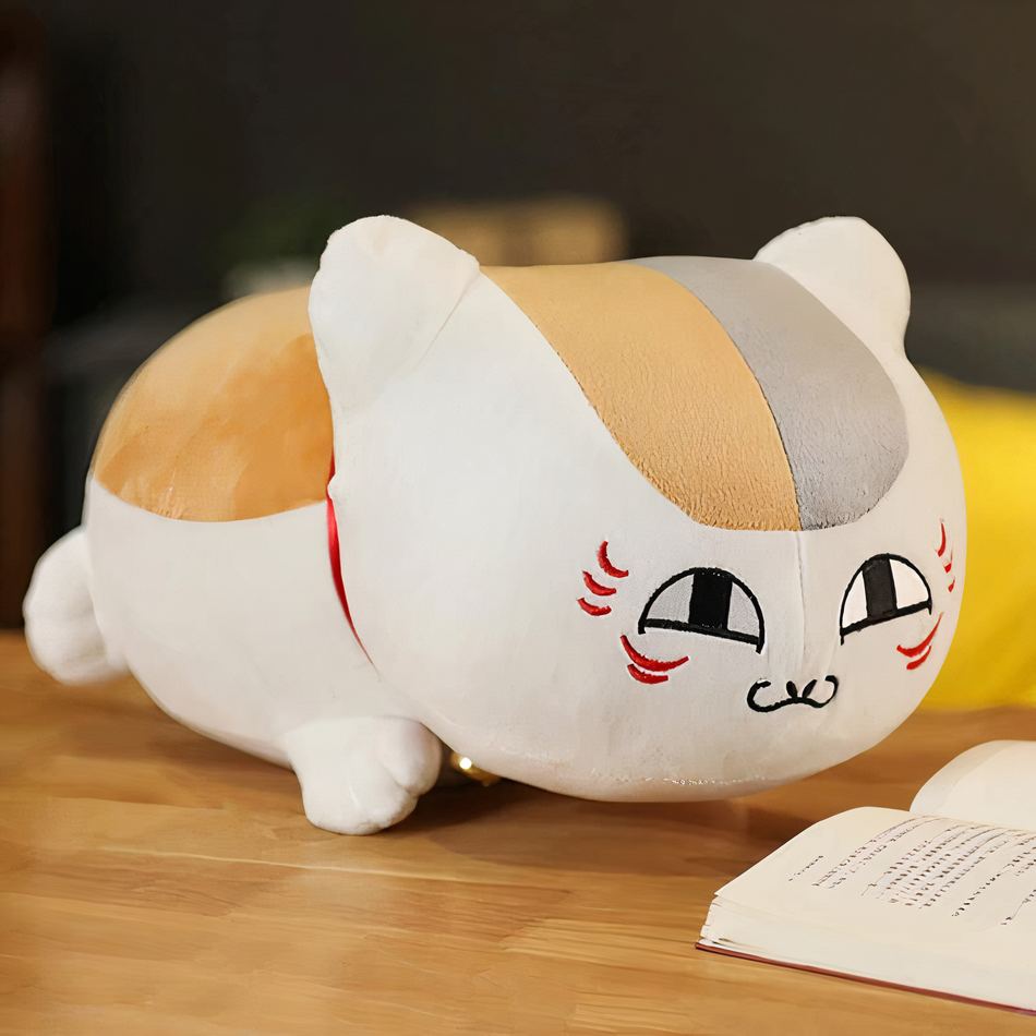 Peluche chat blanc Nyanko Sensei doux et câlin enfant 20cm La compagnie de la peluche