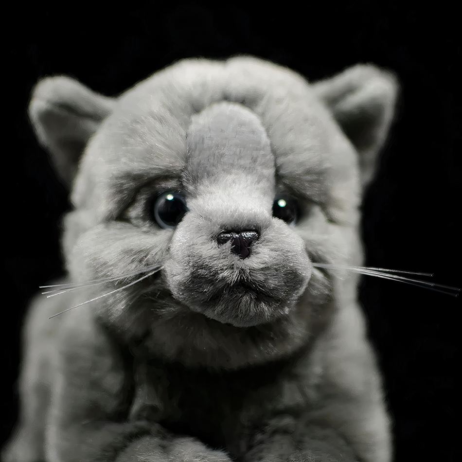 Peluche chat britannique gris doux câlin enfant La compagnie de la peluche