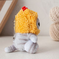 Peluche chat cagoule jaune mignon doux câlin enfant La compagnie de la peluche