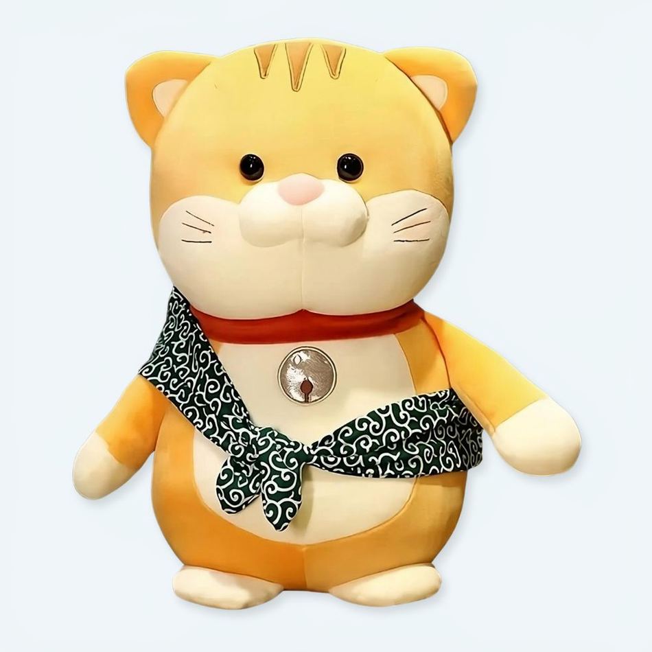 Peluche chat câlin doudou hiver doux écharpe amovible 25cm La compagnie de la peluche