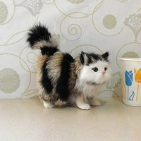 Peluche chat doux longs poils cocooning enfant Modèle 3 La compagnie de la peluche