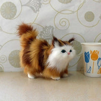 Peluche chat doux longs poils cocooning enfant Modèle 4 La compagnie de la peluche