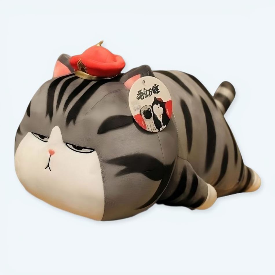 Peluche chat empereur doux coussin câlin enfant 35cm La compagnie de la peluche