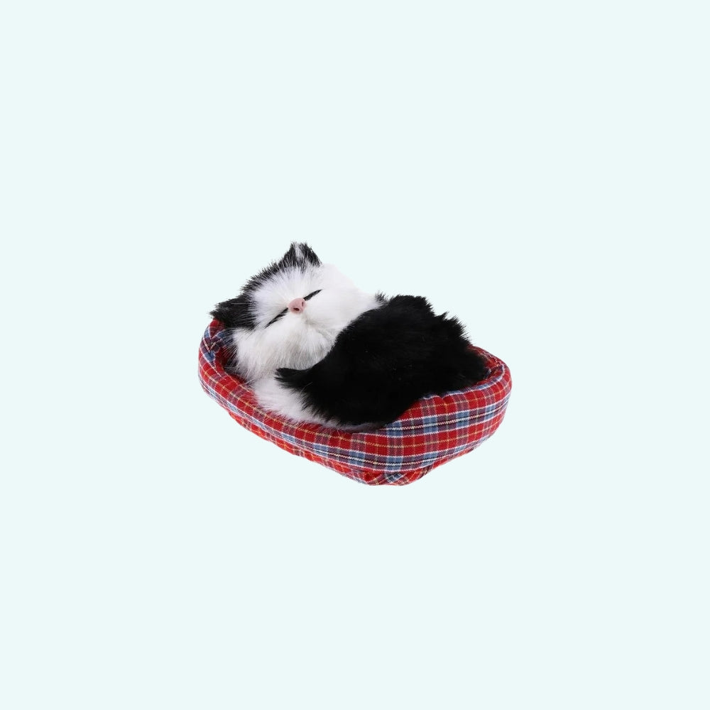 Peluche chat endormi doux câlin univers apaisant La compagnie de la peluche