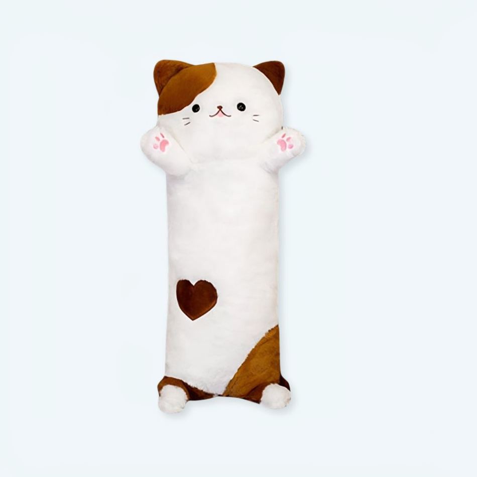 Peluche chat géant doux câlin détente chambre cosy La compagnie de la peluche