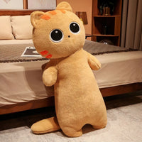 Peluche chat géant doux câlin pour décoration chambre marron La compagnie de la peluche