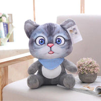 Peluche chat gris doux câlin dessin animé kawaii La compagnie de la peluche